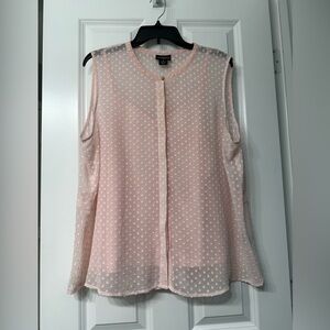 Liz Claiborne Pink Sheer Sleeveless Blouse